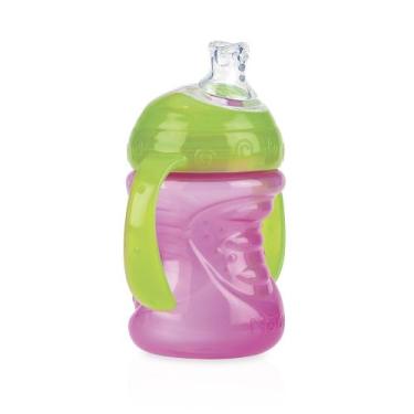 Imagem de Copo com Alça e Super Bico de Silicone 240ml - Rosa - Nûby