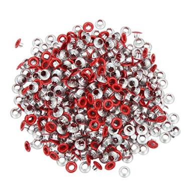 Imagem de Ilhós de Metal, Cor Borda Redonda Uso Extensivo Boa Resistência Acabamento Fino Seguro Conexão Confiável Ilhós Ilhós para Fazer Enxadas Vestuário YK4/5C27 (vermelho grande)