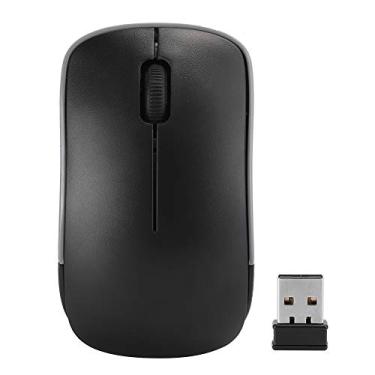 Imagem de 2,4 g Mouse sem fio Peças para laptop Mini Mouse óptico ergonômico de 3 botões Receptor USB para OS X (preto)