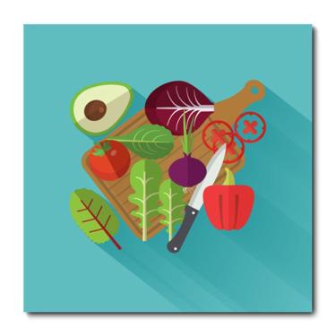 Imagem de Placa Decorativa - Comida Saudável - Salada - 1535