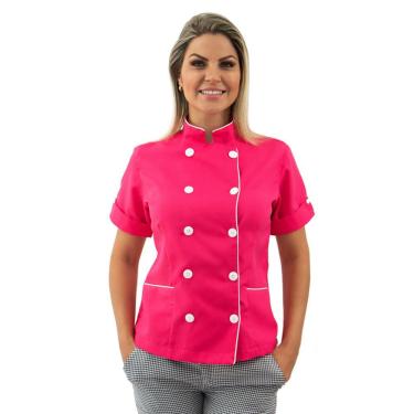 Imagem de Dolmã chef cozinha feminina manga curta