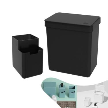 Imagem de Kit Lixeira 2,5L Organizador De Pia Escorredor Talher Bancada Cozinha Single - Coza