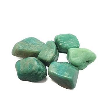 Imagem de Amazonita Rolada 01 Unidade Pedra Natural, energia de tranquilidade que promove uma intensa manifestação de coragem, fidelidade e honestidade.
