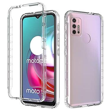 Imagem de For Motorola Moto G30 Shockproof High Transparency Two-color Gradual Change PC+TPU Candy Colors Phone Protective Case