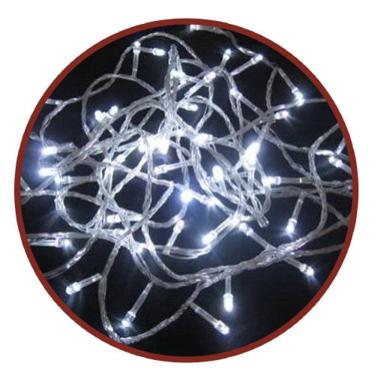 Imagem de Pisca-Pisca Branco 200 Lâmpadas LED 16m 127v 60hz Botão Festa Natalina Natal Enfeite Iluminação