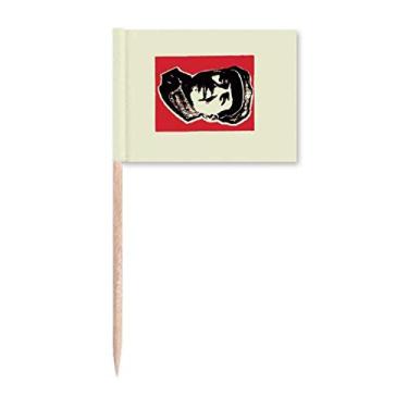 Imagem de Sinalizadores de palito de propaganda de meia idade para educação vermelha chinesa marcador para decoração de festa