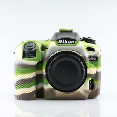 Imagem de Capa / Case Silicone Para Proteção Nikon D7500 Camuflado - Rnimports