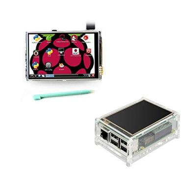 Imagem de MYAMIA 3,5 polegadas 320 x 480 Tft LCD Display Touch Board para Raspberry Pi 2 Raspberry Pi 3 Modelo B com capa