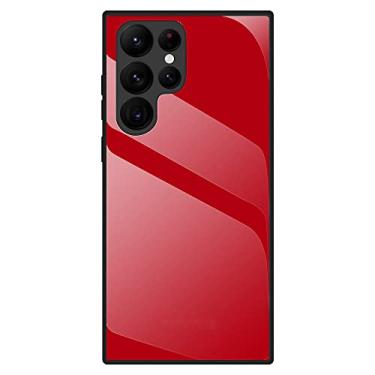Imagem de Capa para Samsung Galaxy S22 S21 S20 Ultra Plus S20 FE Note 20 Capa de vidro temperado para Samsung A53 A73 A52 A72 A12 A32 A42, vermelho, para S20 FE