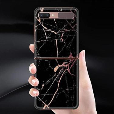 Imagem de Capa de telefone para Samsung Galaxy Z Flip 3 Capa para ZFlip 5G Capa preta Hard Shell Back Fashion Luxury, B04, para Samsung Z Flip 3 5G