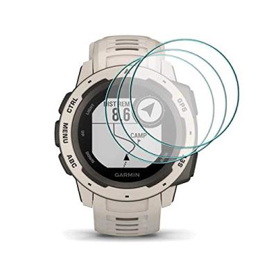 Imagem de Compatível com Instinct Smartwatch Protetor de tela de vidro temperado, 2,5D Arc Edges 9 Hardness HD antiarranhões sem bolhas (pacote com 3)