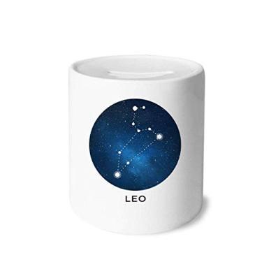 Imagem de DIYthinker Leo Constelação Signo do Zodíaco Caixa de Dinheiro Caixa de Cerâmica Porta-Moedas Presente