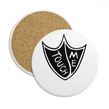 Imagem de Touch Me Duck Foot Citação DIY Design Porta-copos Caneca de proteção de mesa Pedra absorvente