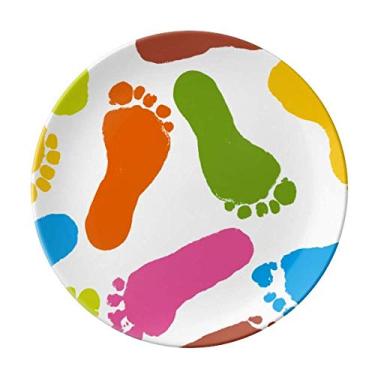 Imagem de Placa de pôster colorida estilo moderno decorativa de porcelana Salver louças de jantar