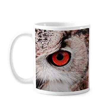 Imagem de Caneca de cerâmica de coruja de animal da Pcture com organismo terrestre e porcelana para café