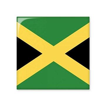 Imagem de Azulejo de cerâmica brilhante com a bandeira nacional da Jamaica da América do Norte