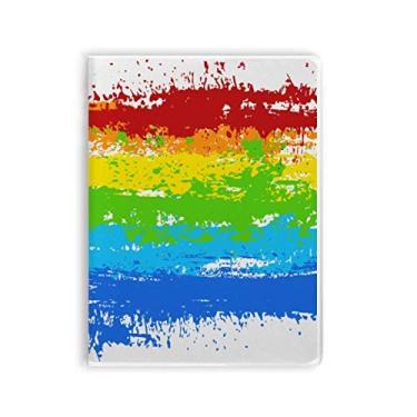 Imagem de Stippling Rainbow Gay LGBT Caderno Goma de Lésbica Caderno Diário Capa Macia
