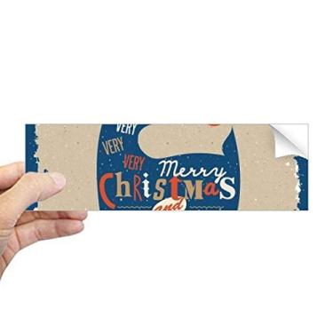 Imagem de DIYthinker Adesivo retangular de natal de cervo azul para para-choque notebook janela decalque