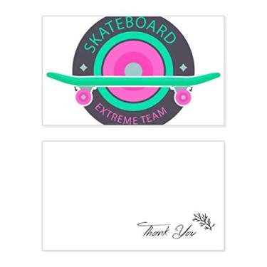 Imagem de Skate esportivo de inverno e cartão de agradecimento de equipe extrema, papel de aniversário, agradecimento de casamento