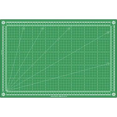 Imagem de Base para Desenho e Corte, em PVC Especial Semi-rígido de 3, 00 mm, 45 x 30 cm PT3.45X30 – Trident, Trident, PT3.45X30, Frente Verde/ Verso Cinza, 45 x 30 cm