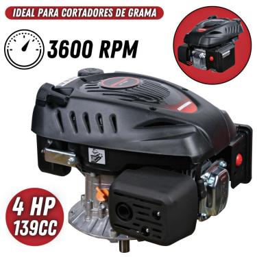Imagem de Motor Estacionário Kawashima GV400 À Gasolina 4 Tempos 4HP 139cc 3600rpm Partida Manual Com Eixo Vertical Curto Para Cortador de Grama