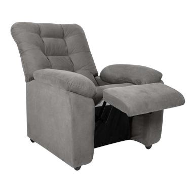 Imagem de poltrona reclinável mx-61 Ônix suede cinza