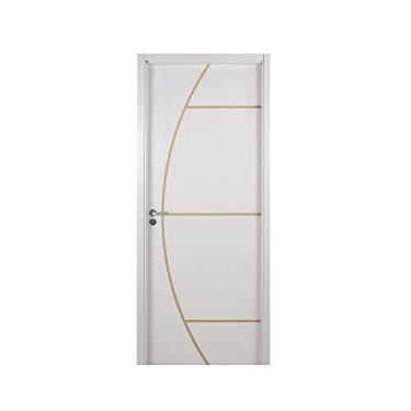 Imagem de Kit Porta Melamínica Decorativa Semi-oca Batente Mdf-ultra Gaúcha e Alizar Regulável 2 Lados 215x84cm 120mm Mgm