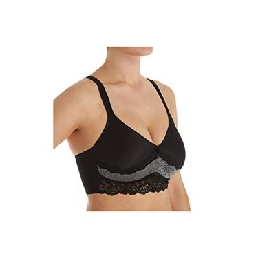 Imagem de Rhonda Shear Sutiã feminino moldado com renda, Preto/Carvão, P