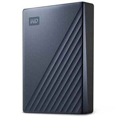 Imagem de Disco rígido externo portátil My Passport Ultra Blue de 5 TB compatível com HDD, USB-C e USB 3.1 - WDBFTM0050BBL-WESN