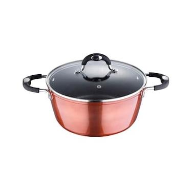 Imagem de Caçarola Bergner Pandora em Alumínio Forjado com Revestimento em Marble e Fundo de Indução Marrom - 20 cm