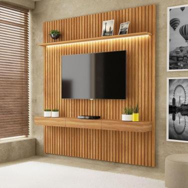 Imagem de Painel Home para TV até 75 Polegadas185cm com Led  Evolution Carvalho Oro