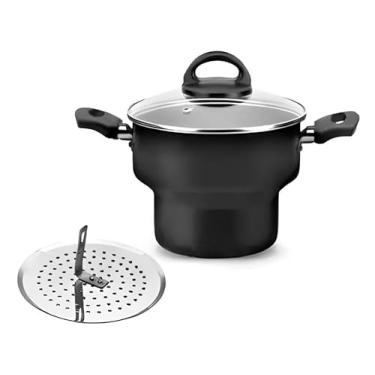 Imagem de Cuscuzeiro Em Alumínio Antiaderente 16cm Com Tampa De Vidro