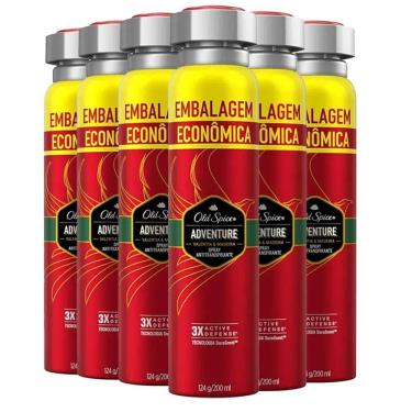 Imagem de Kit Desodorante Aerosol Old Spice Adventure 200ml - 6 Unidades