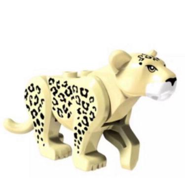 Imagem de Boneco Blocos De Montar Leopardo Animal Floresta - Mega Block Toys