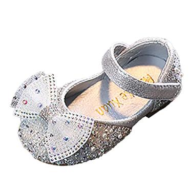 Imagem de Sandálias Slide Glitter Fashion Primavera e Verão Meninas Sandálias Vestido Performance Dança Sapatos de Lantejoulas Chinelos para Meninas, Prata, 9 Toddler