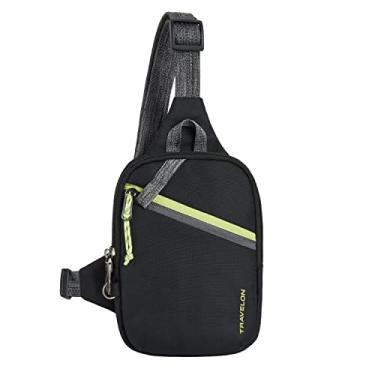 Imagem de Travelon Eslinga compacta antifurto Greenlander, preto jato, 12,7 cm L x 18,4 cm A x 4,4 cm P