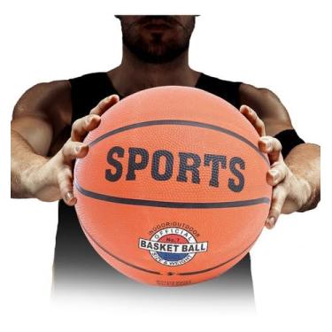 Imagem de Bola de Basquete Tamanho Oficial Laranja Resistente Premium