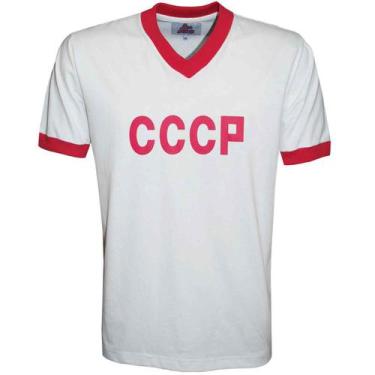 Imagem de Camisa Cccp (União Sovitética) 1970 Liga Retrô  Branca Gg