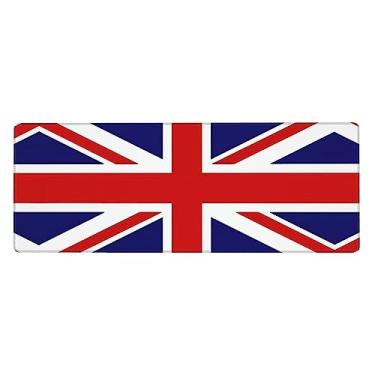 Imagem de Teclado de borracha extragrande com bandeira do Reino Unido, 30 x 80 cm, almofada de teclado multifuncional superespessa para proporcionar uma sensação confortável