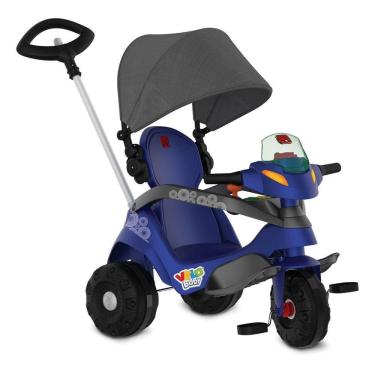 Imagem de Velobaby Reclinável com Capota Passeio Azul - Bandeirante
