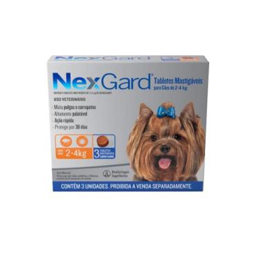 Imagem de NexGard Antipulgas e Carrapatos para Cães de 2 a 4kg 3 tabletes