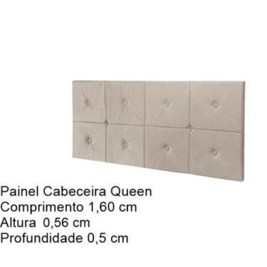 Imagem de Painel Cama Box Botão Queen 1,60 Elegance Cor Bege/Areia - Comprar Móv