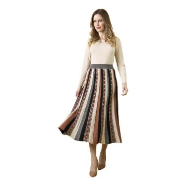 Imagem de Saia Evangelica Midi Gode Tricot Modal Plus Tamanho Grande-Feminino
