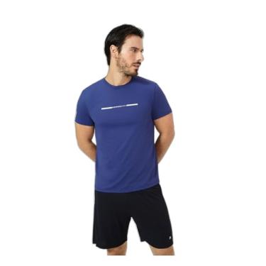 Imagem de Camiseta Esportiva Masculina Com Proteção Uv 50+ Hering Sports (BR, Alfa, M, Regular, Azul)