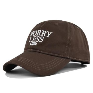 Imagem de Boné bordado Worry boné de beisebol bordado personalizado chapéu de sol masculino e feminino, Ce563-2 marrom, Tamanho Único