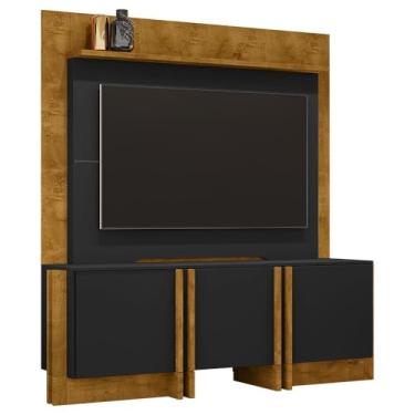 Imagem de Home Estante Rack Orlando Para Tv até 60 Polegadas Preto Fosco/naturale