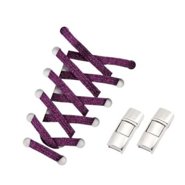 Imagem de Elastic Shoelaces Sneakers Fashion Mix And Match Colors Quick Shoelaces Suitable For All Shoes(Purple)