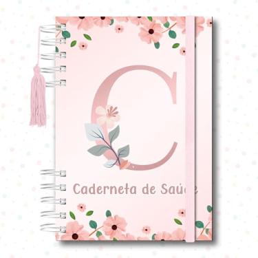 Imagem de Caderneta de Saúde da Criança, Caderno de Vacinação, Alfabeto Floral Rosa, 118 Páginas, 21,5 x 15,5 cm (C)