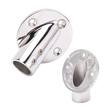 Imagem de VGEBY Encaixe de trilho de mão para barco, tubo de 30 graus, base redonda, barco, base redonda, montagem de corrimão (22 mm) suprimentos de remo