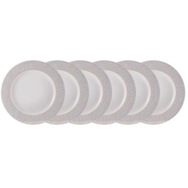 Imagem de Conjunto de Pratos Rasos 06 Peças Golden Oak Schmidt